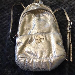Victoria secret mini gold backpack